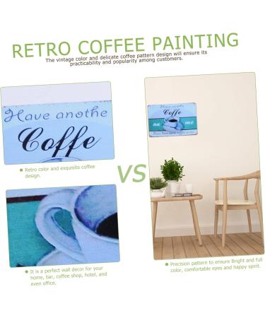 EXCEART Sheet Coffee Tin Painting Vintage Posters Coffee House Metal Sign Cafe Wall Decor Old Fashioned - Buy Online on GoSupps.com