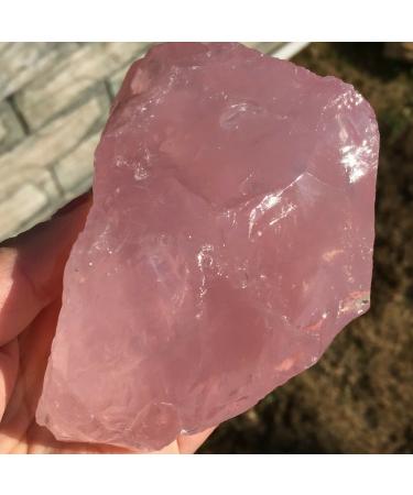 Natural Rose Raw Stone Specimen Stone and Restore Can be Used for (Size : 450-500g)