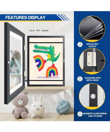 Sank Kids Art Frame: Front Opening Changeable Picture Display for DIN A4 Art Storage - Black 1 Pack - Buy Online on GoSupps.com