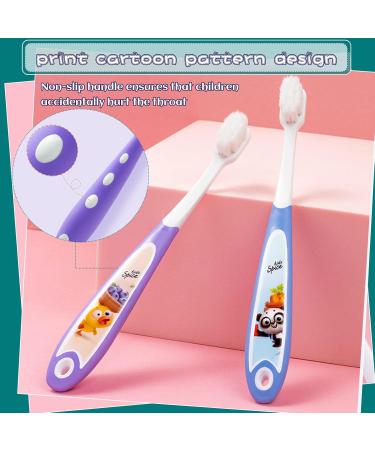 Buy Baby Nano Toothbrush 2-Pack | Soft Children's Toothbrush for Ages 1-6 with Tongue Cleaner - Blue & Violet - Buy Online on GoSupps.com