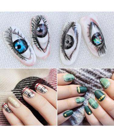 3Pcs Fine Liner Nail Art Brushes Set for DIY Nail Painting - 7/9/11mm - Buy Online on GoSupps.com