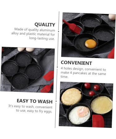 Zerodeko 3 Pcs Frying Pan Omelet Pans Egg Skillet Barbeque Grill Accessories Four- Hole Egg Pan Non Stick Fry Pan Egg Cooking Pot BBQ Accessories for Grill Aluminum Alloy Mini Supplies 38X21X2CMx3pcs Blackx3pcs - Buy Online on GoSupps.com