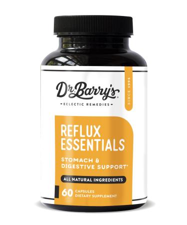 Dr. Barry's Reflux Essentials - Natural Support for Digestive and Stomach Health 60 Capsules - 30 Day Supply (1) 1 Count (Pack of 60)