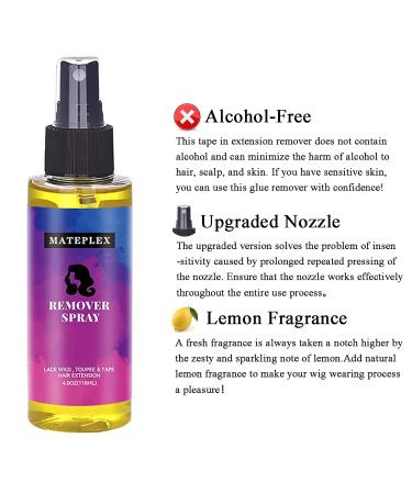 Tape in Extension Remover & Wig Glue Remover Spray - Fast Acting Adhesive Solvent for Hair Replacement - No Residue - 118ML - Buy Online on GoSupps.com