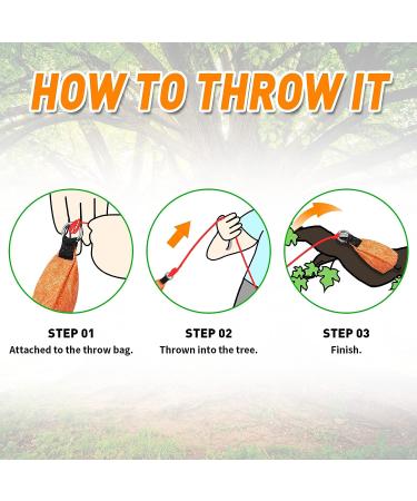 Dawitrly Arborists Throw Weight Bag with D-Ring for High Limb Throwing - Orange 250g/8.8oz - Buy Online on GoSupps.com