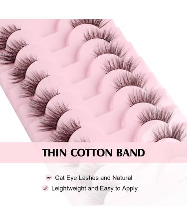 Parrarri Cat Eye Lashes - 10 Pairs Fluffy 3D Fake Eyelashes | H-18 Artificial Eyelash Collection for Stunning Looks - Buy Online on GoSupps.com