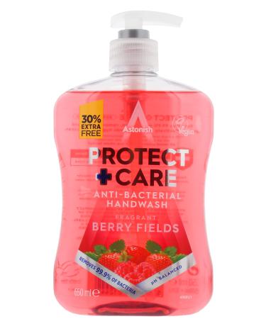 Astonish Protect and Care Kind to Skin Moisturising Anti-Bacterial Hand Wash Soap Berry Fields 650ml