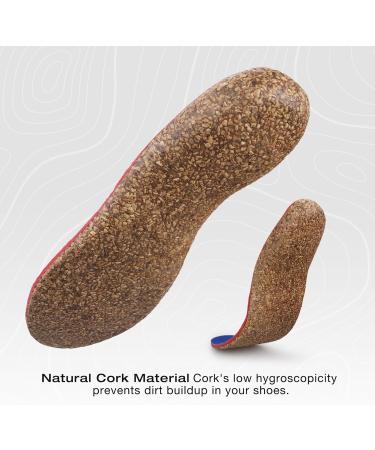 Plantar Fasciitis Relief Cork Insoles | Arch Supports & Orthotics Inserts for Flat Feet & High Arches - Blue (Men 9-10.5/Women 10-11.5 - Buy Online on GoSupps.com