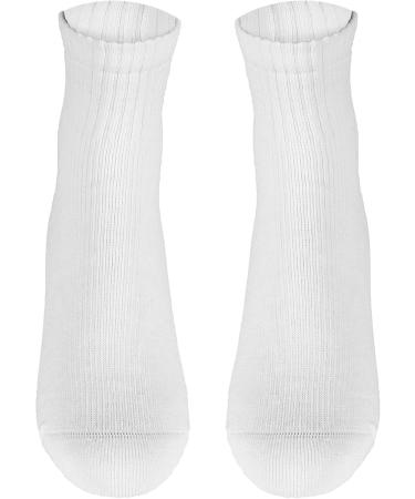 Truform Medical Compression Socks for Men & Women - 8-15 mmHg Ankle Length Low Cut White Medium | International Shipping Available - Buy Online on GoSupps.com