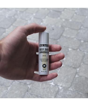 Skin Surfin' SPF 30 Natural Reef Safe Sunscreen Face Stick 0.67 oz - Baby Safe, Water Resistant for Surfing, Golfing, Fishing, and More - Buy Online on GoSupps.com