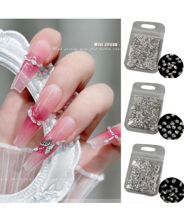1440pcs Nail Rhinestones Flat Back Nails Craft Create Beautiful Nails Art And Decorations Clothing Embellishments Nails Art Decoration 01 round - Buy Online on GoSupps.com