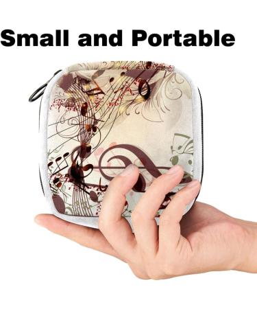 GIAPB Sanitary Napkin Storage Bag | Period & Tampon Pouch | Makeup & Pad Organizer | Nmusic Note Color 2207 - Buy Online on GoSupps.com