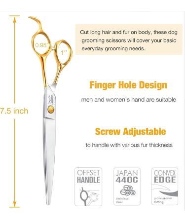 JASON Professional Dog Grooming Scissors - 7.5 Inch Straight Paw Scissors for Dogs & Cats - Buy Online on GoSupps.com