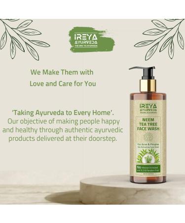 Neem Tea Tree Face Wash 200ml (6.76oz) with Neem Extract & Tea Tree Oil | Moisturizing Cleanser for Men and Women Gentle Daily Wash for Soft and Smooth Skin - Buy Online on GoSupps.com