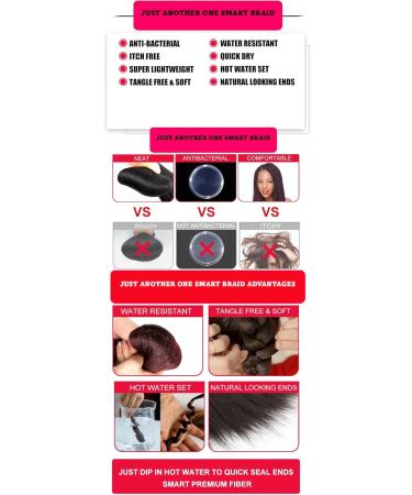 Just Another One 24inch Hair Extensions for Jumbo Braiding Colourful Pre Stretched Hair Heat Resistant Yaki Synthetic African Box Braids Crochet Twist hair for Women Girls & Unisex Purple - Buy Online on GoSupps.com