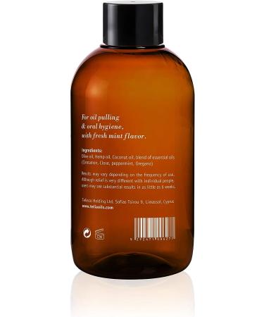 Teliaoils Coconut Pulling Oil 8.34 fl oz - Ayurvedic Mouthwash for Oral Health, Detox & Fresh Breath - Mint Flavor - Buy Online on GoSupps.com