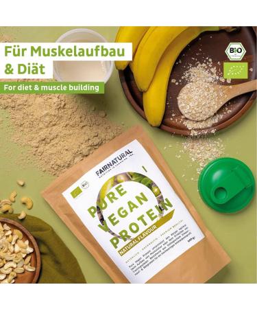 Vegan Protein Powder 600g - Soy-Free Bio-Neutral Low-Carb No Added Sweeteners - High Protein (3k) for Baking - Made in Germany - Buy Online on GoSupps.com