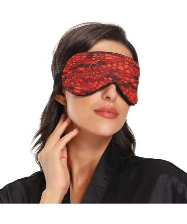 Light Blocking Red Camouflage Sleep Mask | Adjustable Soft Eye Cover for Men & Women | Perfect for Travel & Naps - Buy Online on GoSupps.com