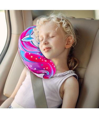 Basumee Unicorn Seat Belt Covers for Kids - Car Seat Head Support & Shoulder Pads for Toddlers and Babies in Red - Buy Online on GoSupps.com