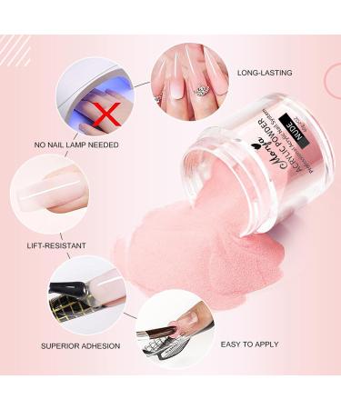 Nude Acrylic Powder - 60g Large Capacity False Nail Powders for Acrylic Extension - Nail Carving without UV Lamp - Buy Online on GoSupps.com