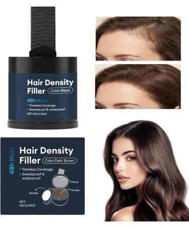 Rooted Hair Powder - Thinning Hair Concealer | Volumizing lightweight formula covers bald spots gray patches receding hairline for men women grandparents dad mother waterproof stain resistant 4g Light Brown1 - Buy Online on GoSupps.com