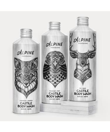 Alpine Provisions Plant-Based Castile Body Wash - Rosemary + Mint - 16.9 oz Plastic-Free Aluminum Bottle - Buy Online on GoSupps.com