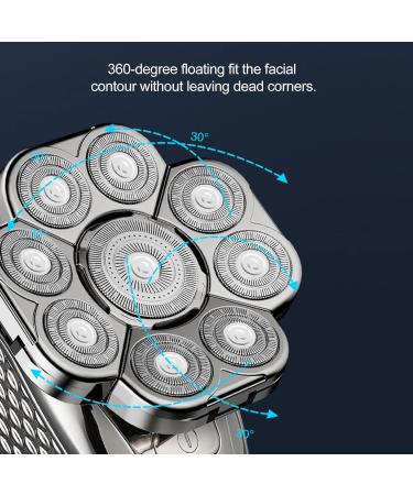 Layhou Men's Hair Trimmer Multifunctional Electric Beard Shaver Washable Cordless Electric Body Hair Trimmer USB Rechargeable - Buy Online on GoSupps.com