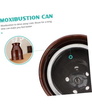 JECOMPRIS Castle Moxibustion Cup - Effective Home Massage Tool for Moxibustion Therapy | 10.5x7.5cm Brown Ceramic - Buy Online on GoSupps.com