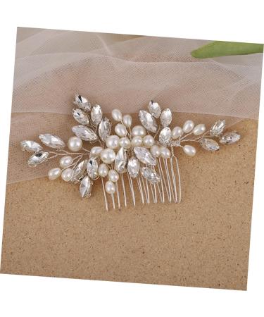 minkissy Bridal Headwear Romantic Wedding Hair Comb Wedding Hair Clip Wedding Hair Accessories Hair Wedding Decor Hair Pin Bridal Headpiece Tiara Crystal Wig Grace Miss White - Buy Online on GoSupps.com
