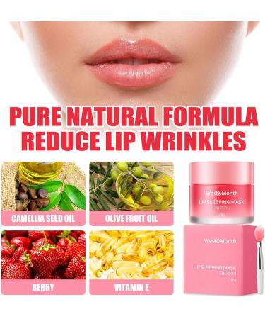 Lip Mask - Lip Sleeping Mask - Lip Sleep Mask Overnight Lip Skincare Lip Oils - Lip Moisturiser for Dry Chapped Peeling Cracked Lips Fades Lip Lines Lip Balm for Moisture Lip Care - Buy Online on GoSupps.com