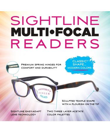 Sightline P303 Medium Fit Multifocus Progressive Reading Glasses - Aqua 1.5x | Shop Internationally - Buy Online on GoSupps.com
