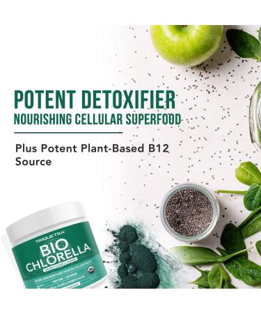 Organic Chlorella Powder - 4 Certifications, Raw & Sun Grown - High Nutrient & CGF Levels, 75 Servings - Buy Online on GoSupps.com