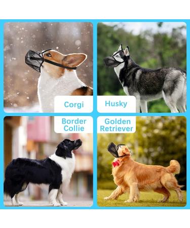 Fwlwtwss Dog Muzzle - Adjustable Rounded Mesh Design for Small Medium & Large Dogs - Prevents Biting Chewing & Barking (XL) - Buy Online on GoSupps.com