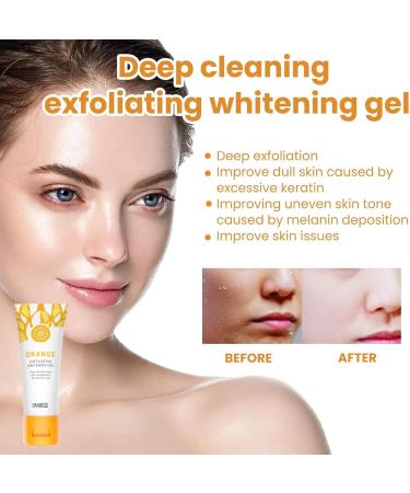 Face Exfoliator Exfoliating Face Wash Vitamin C Face Scrub Exfoliator Cleansing Balm Facial Cleanser for Men & Women Smooth Orange Blossom - Nourishing - Buy Online on GoSupps.com