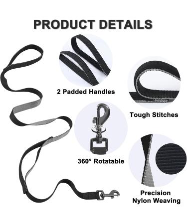 COMSLE Long Leads for Dog Training | 3m/10ft Strong Nylon Dog Leash with Handle | Ideal for Pet Recall, Training, and Outdoor Activities | Black - Buy Online on GoSupps.com