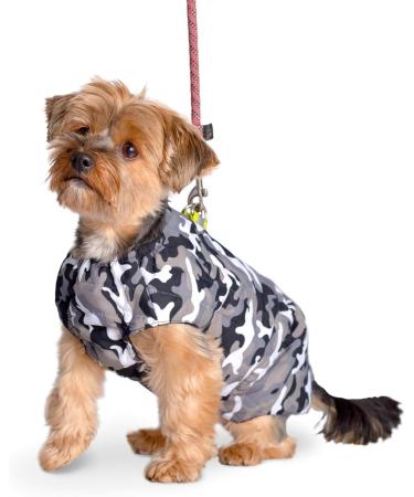 Selente Paw Parade Waterproof Dog Coat - Winter Jacket with Fleece Lining for Small & Medium Dogs Black/White Camouflage - Made in EU - Buy Online on GoSupps.com