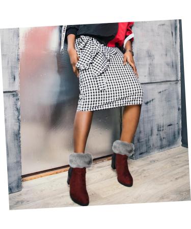 Kisangel 3 Pairs Fur Boot Covers - Warm Shoe Socks & Cuffs for Women | Fluffy Acrylic Stumping - Buy Online on GoSupps.com