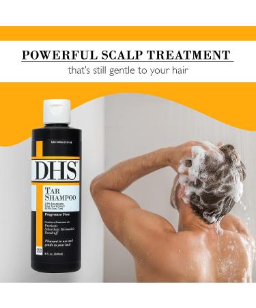 DHS Tar Shampoo 8oz - Effective Treatment for Dandruff and Psoriasis - Buy Online on GoSupps.com