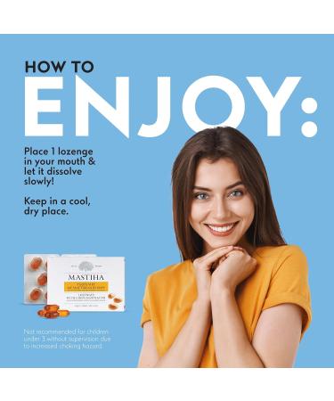 Mastihashop Greek Throat Lozenges with Chios Mastiha Oil for Dry Mouth- Allergen Free lozenges for Dry Throat Relief - 20 Lozenges - Buy Online on GoSupps.com