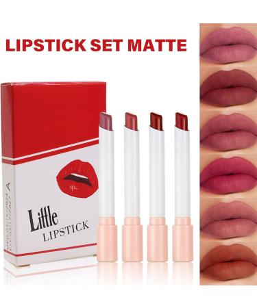 CHAKAE 4 Pack Matte Lipsticks for Women Long Lasting Highly Pigmented Moisturizing Lipstick Creamy Texture - Buy Online on GoSupps.com