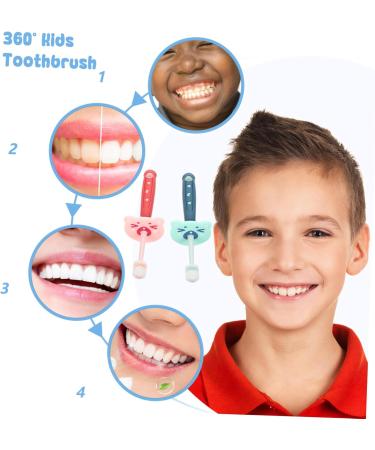Buy Magiclulu 2-Piece 360 Silicone Children's Toothbrush Set - Effective Mouth Cleaning Manual Toothbrushes - Buy Online on GoSupps.com