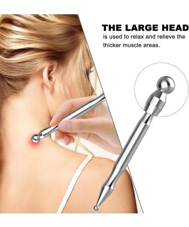 NO BRAND Acupuncture Massage Pen - Double-Sided Stainless Steel Meridian Acupressure Tool (15cm) - Buy Online on GoSupps.com