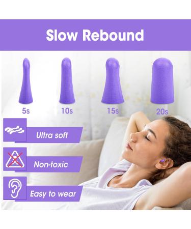 35 Pairs Soft Foam Ear Plugs - NRR 32dB Noise Cancelling for Sleeping Concerts & Swimming - Bulk Purple Ear Plugs - Buy Online on GoSupps.com