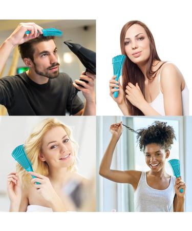 Beature Detangling Brush 2Pcs - Curly Hair Detangler for Women and Kids - Ideal for 3a to 4c Hair Types - Great for Thick Wet Hair - Blue (Pack of 2) - Buy Online on GoSupps.com