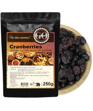 LA PLANTIGO Sweetened dried cranberries in apple juice 250g - LA PLANTIGO