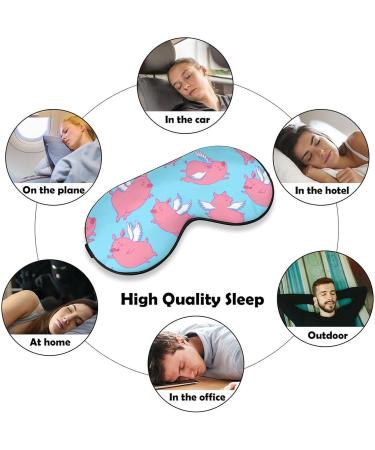 Blue Sky Flying Piggy Sleep Mask Adjustable Strap, Light Blocking Blindfold for Night Travel and Nap | Men and Women - Buy Online on GoSupps.com