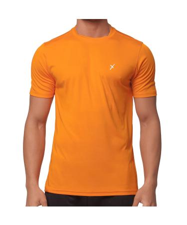 CFLEX Men's Sport Shirt Fitness T-Shirt Sportswear Collection L Orange