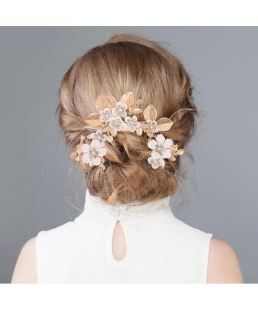 minkissy 1 Set Flower Headpieces Wedding Bride Hair Pin Hair Comb Bridal Hair Accessories for Women Girls - Buy Online on GoSupps.com