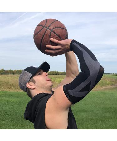 Graduated Compression Arm Sleeve - Medical Grade 20-30mmHG for Men & Women | Lymphedema & Circulation Support - Medium Black - Buy Online on GoSupps.com