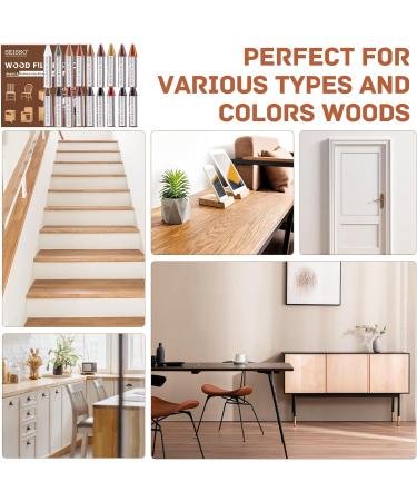 SEISSO Wood Filler Stick - 18 Color Furniture Crayons for Scratch Repair | Hardwood Floor & Furniture Restoration - Buy Online on GoSupps.com